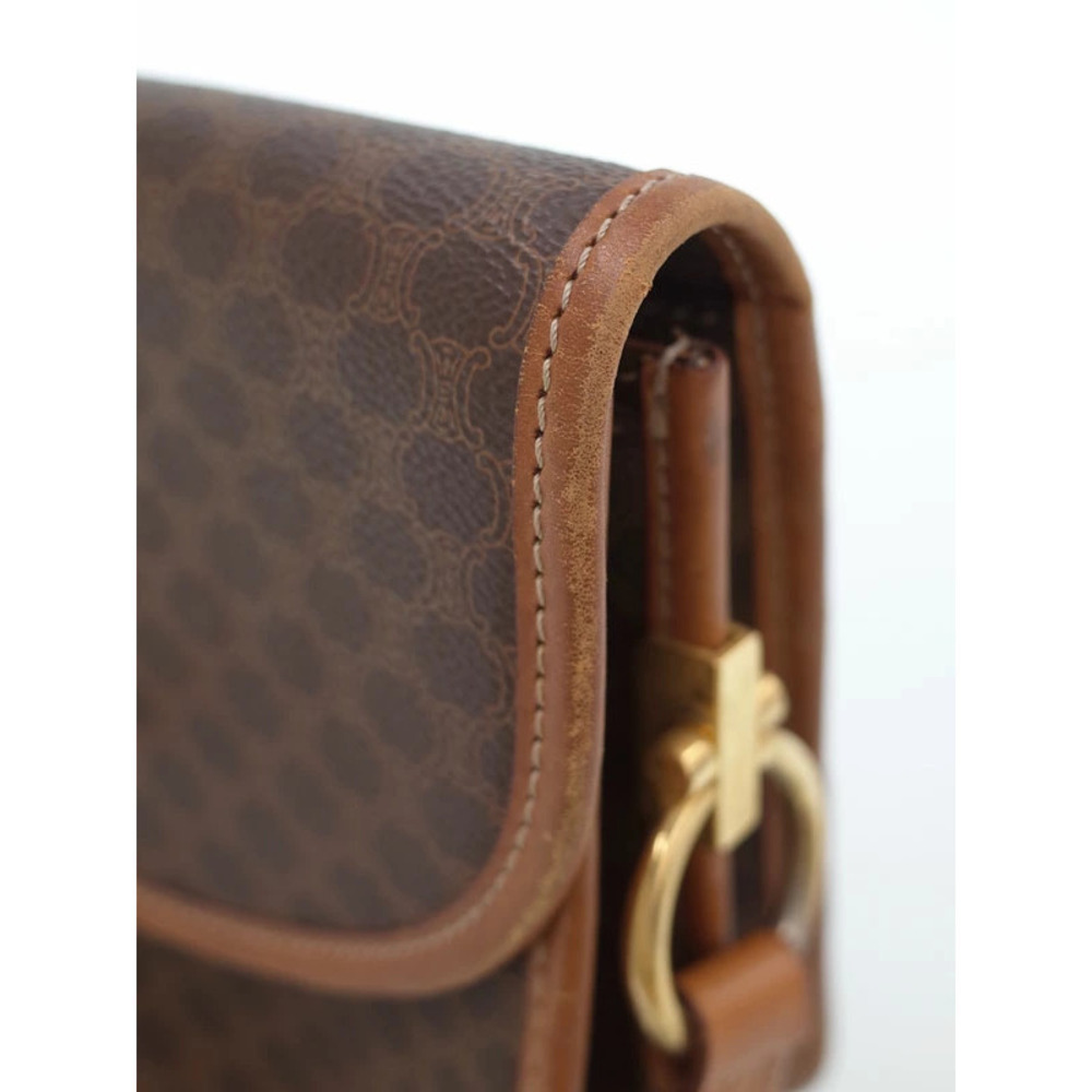 Celine Macadam Leather Shoulder Bag Brown - Picture 5 of 9